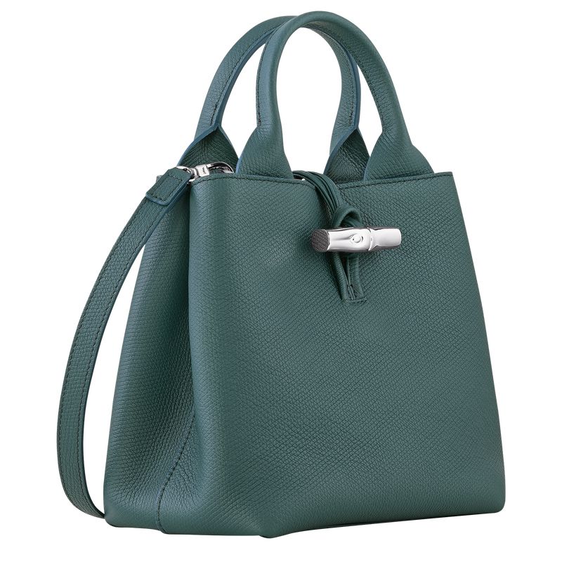 Women Longchamp Le Roseau S Handbag Blue Green | Ireland-912IAVORD