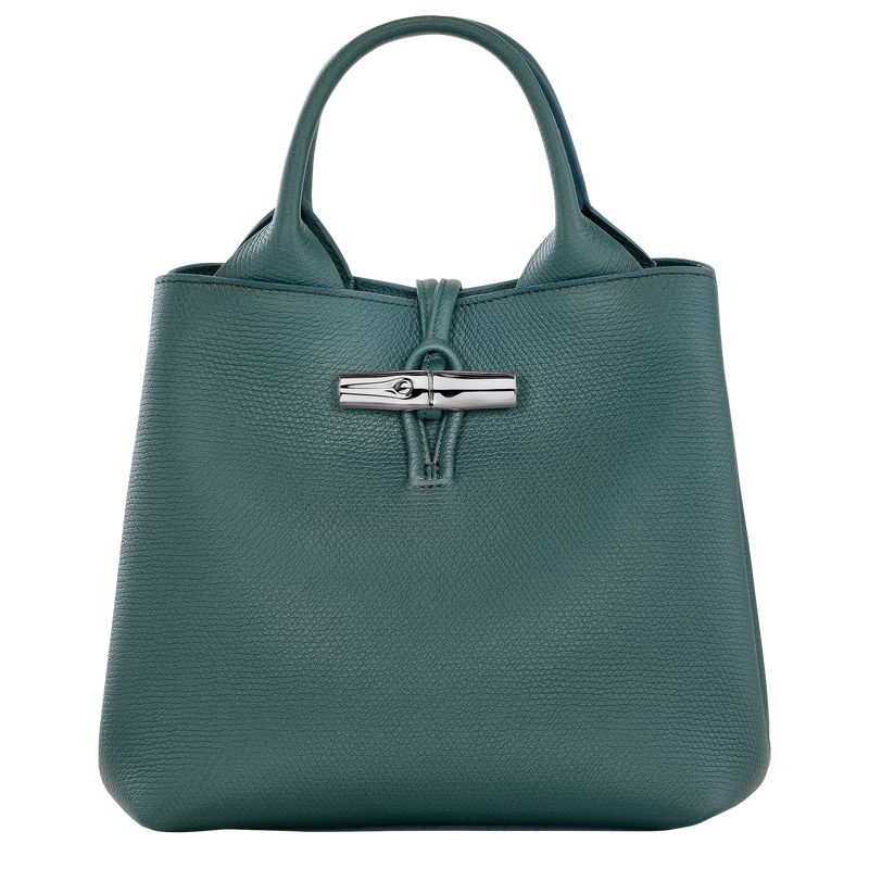 Women Longchamp Le Roseau S Handbag Blue Green | Ireland-912IAVORD