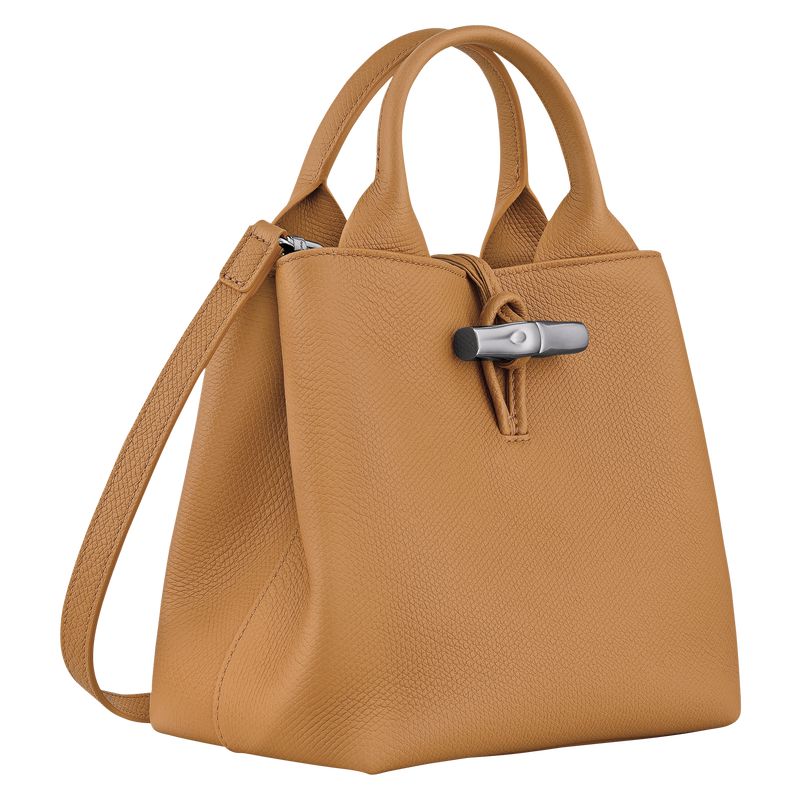 Women Longchamp Le Roseau S Handbag Brown | Ireland-967WXVZEO