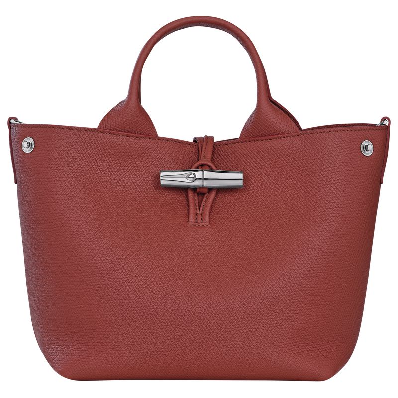 Women Longchamp Le Roseau S Handbag Brown | Ireland-807KIEBAM