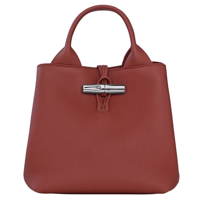 Women Longchamp Le Roseau S Handbag Brown | Ireland-807KIEBAM
