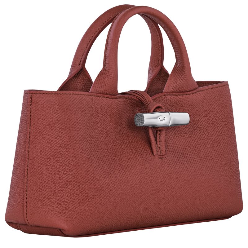 Women Longchamp Le Roseau S Handbag Brown | Ireland-571YEFJAD