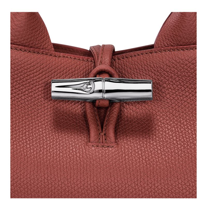 Women Longchamp Le Roseau S Handbag Brown | Ireland-571YEFJAD