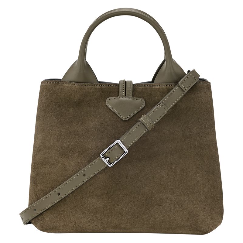Women Longchamp Le Roseau S Handbag Olive | Ireland-756KXYUJN