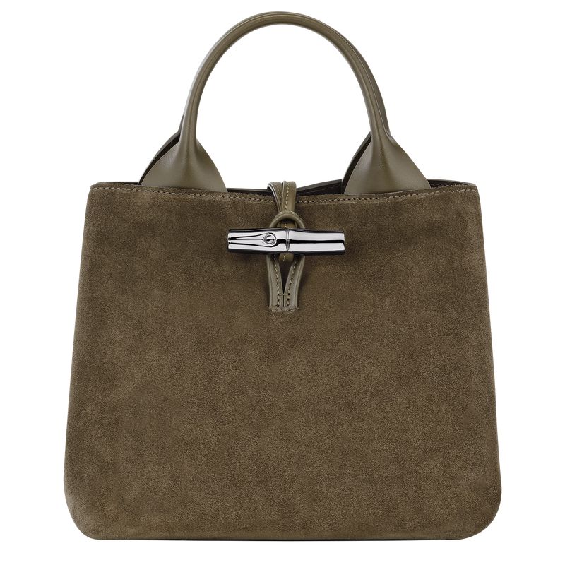 Women Longchamp Le Roseau S Handbag Olive | Ireland-756KXYUJN