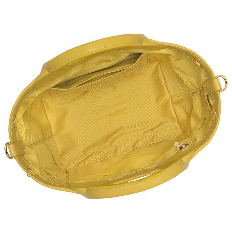 Women Longchamp Le Roseau S Handbag Yellow | Ireland-680BNLVTG