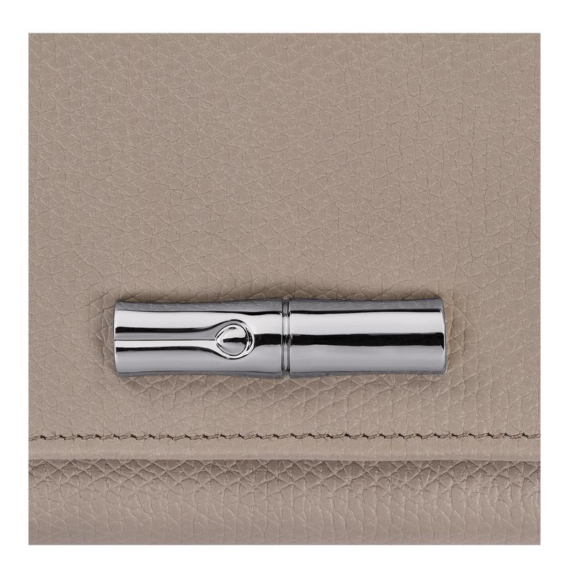 Women Longchamp Le Roseau Wallet Beige | Ireland-975XJSGRN