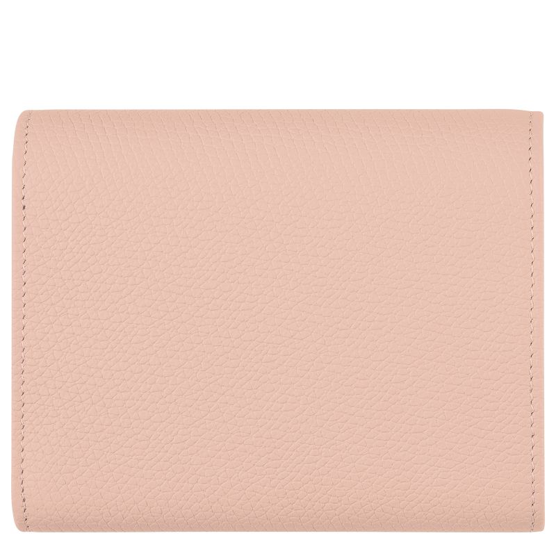 Women Longchamp Le Roseau Wallet Rose | Ireland-042RMNEWS