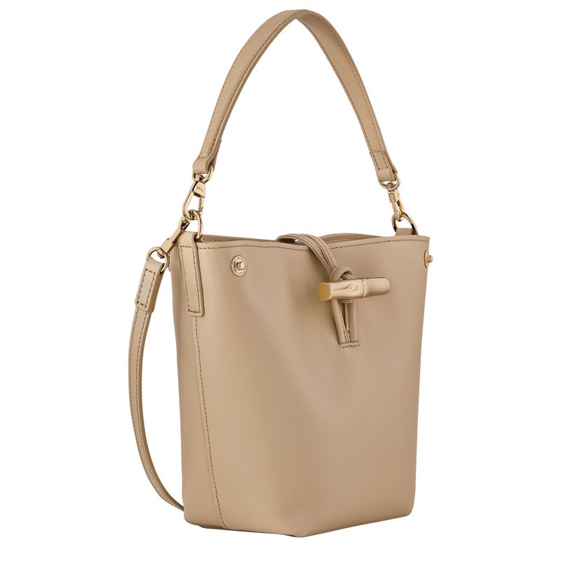 Women Longchamp Le Roseau Xs Bucket Bag Beige | Ireland-561JVSXRP