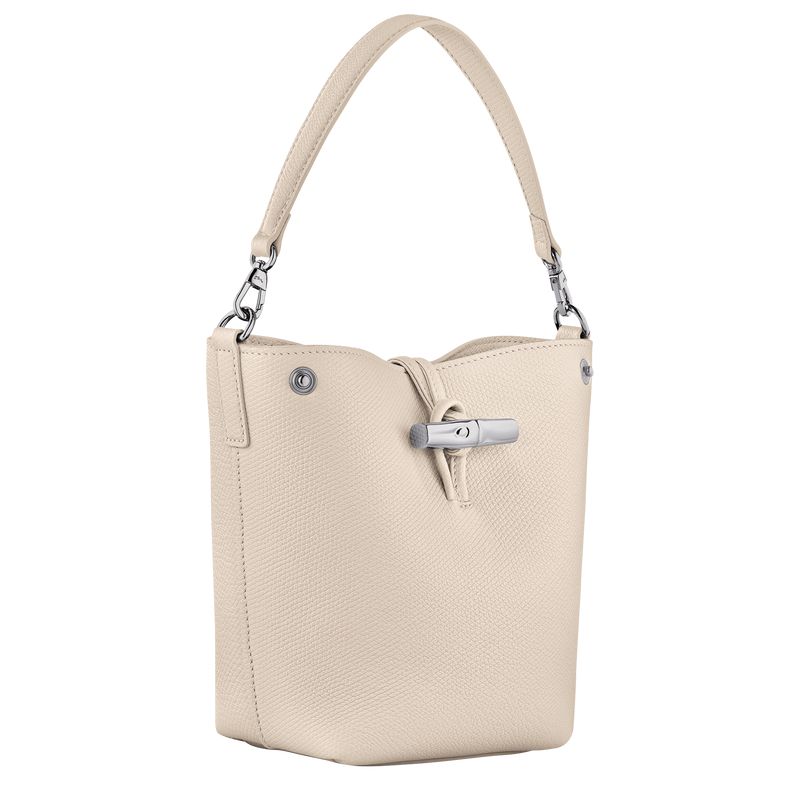 Women Longchamp Le Roseau Xs Bucket Bag Beige | Ireland-657PRLWZX