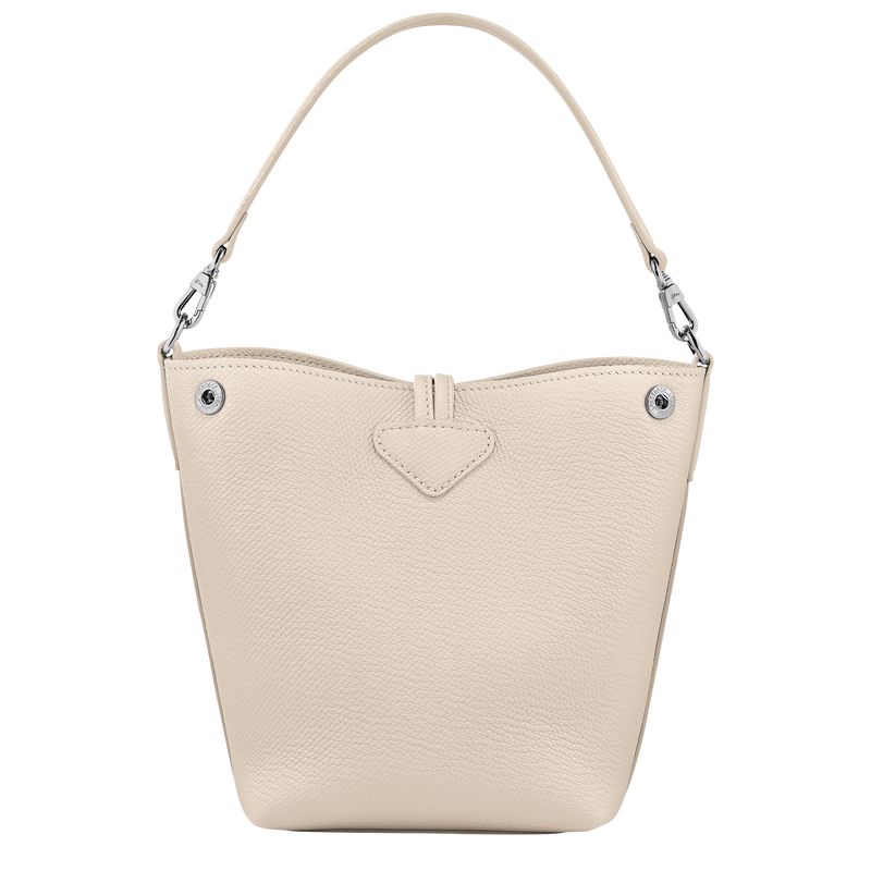 Women Longchamp Le Roseau Xs Bucket Bag Beige | Ireland-657PRLWZX