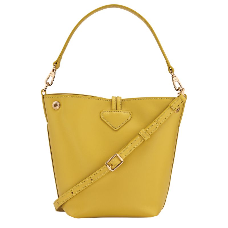 Women Longchamp Le Roseau Xs Bucket Bag Yellow | Ireland-258IYMSDV
