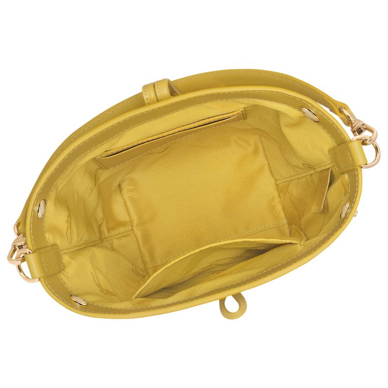 Women Longchamp Le Roseau Xs Bucket Bag Yellow | Ireland-258IYMSDV
