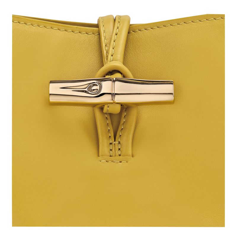 Women Longchamp Le Roseau Xs Bucket Bag Yellow | Ireland-258IYMSDV