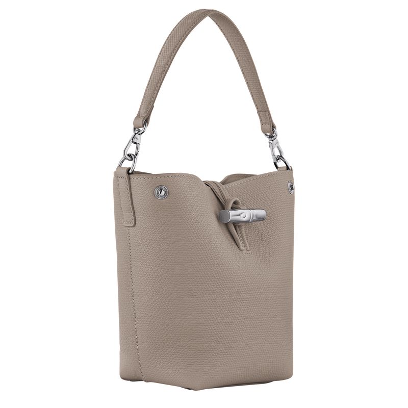 Women Longchamp Le Roseau Xs Bucket Bag Beige | Ireland-281ZLIRDX