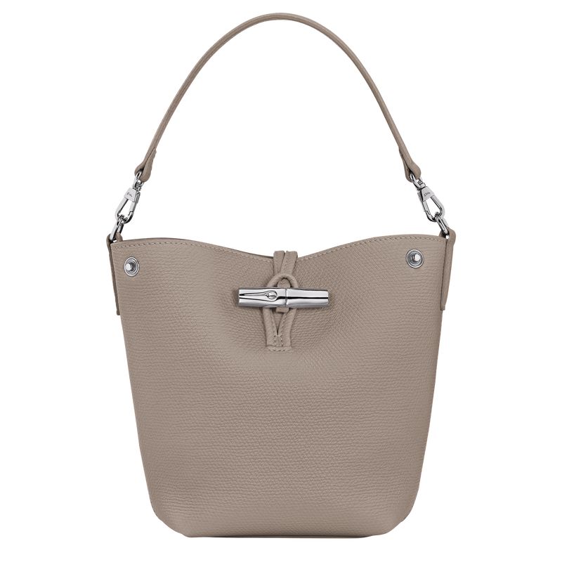 Women Longchamp Le Roseau Xs Bucket Bag Beige | Ireland-281ZLIRDX