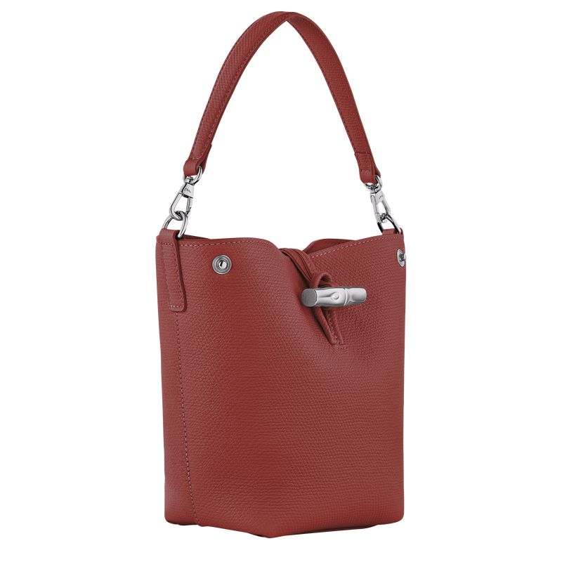 Women Longchamp Le Roseau Xs Bucket Bag Brown | Ireland-750TGPCKU