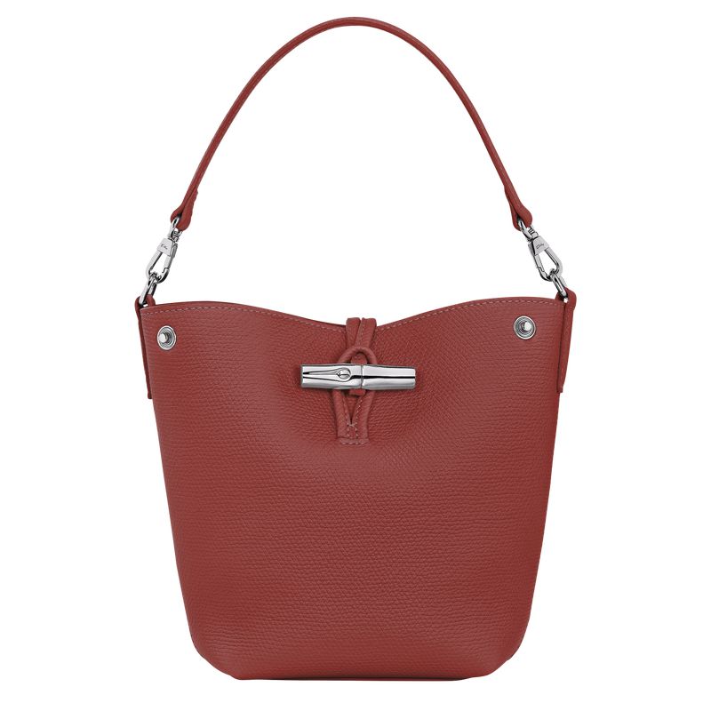 Women Longchamp Le Roseau Xs Bucket Bag Brown | Ireland-750TGPCKU