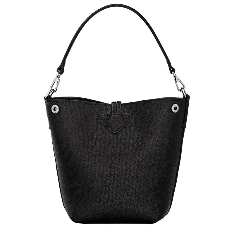 Women Longchamp Le Roseau Xs Bucket Bag Black | Ireland-467QHMPUF