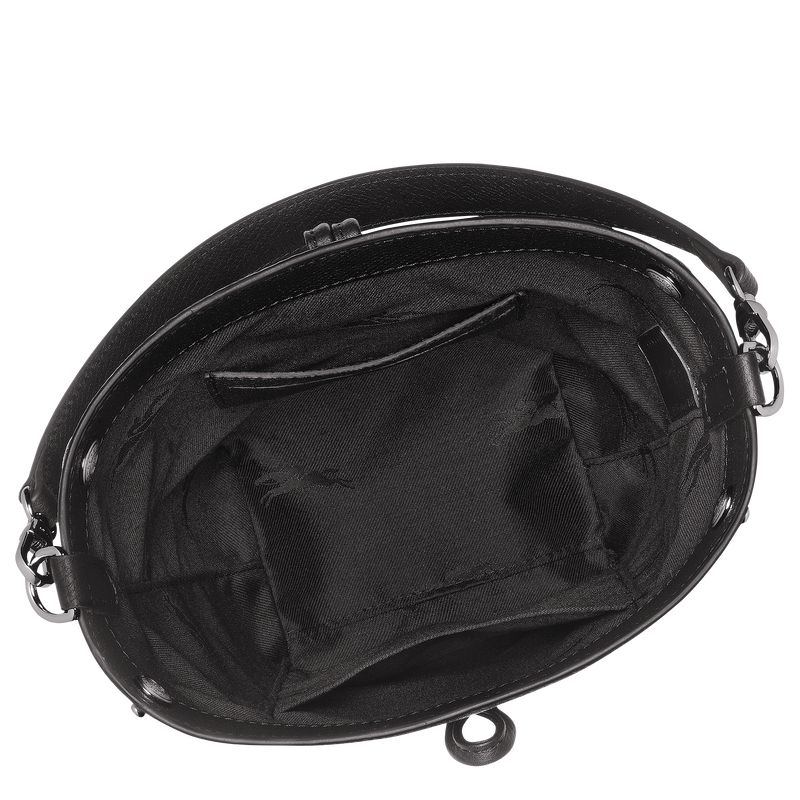 Women Longchamp Le Roseau Xs Bucket Bag Black | Ireland-467QHMPUF
