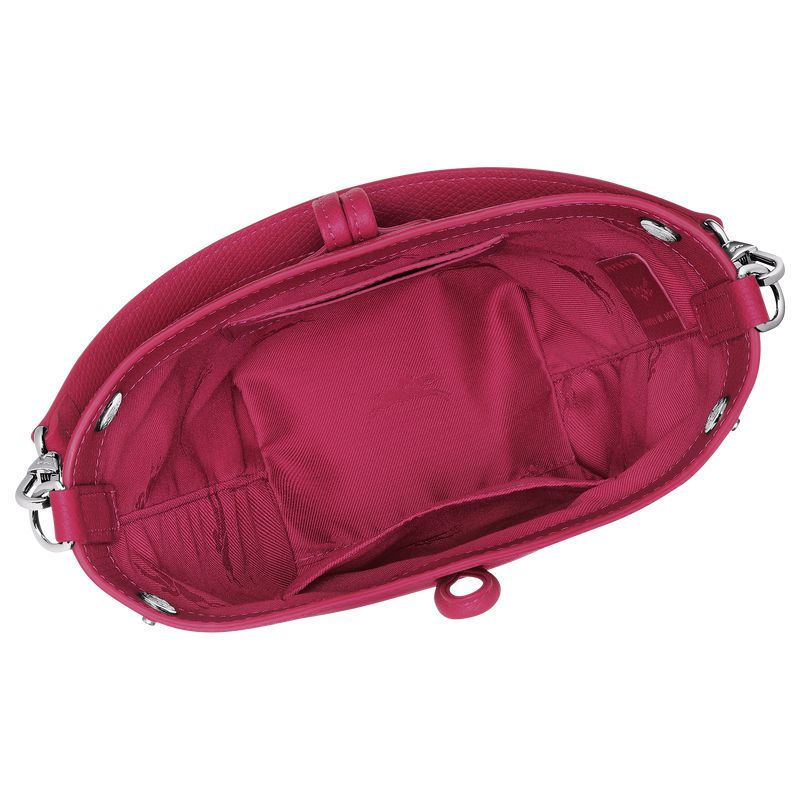 Women Longchamp Le Roseau Xs Bucket Bag Dark Pink | Ireland-908ZBWSOL