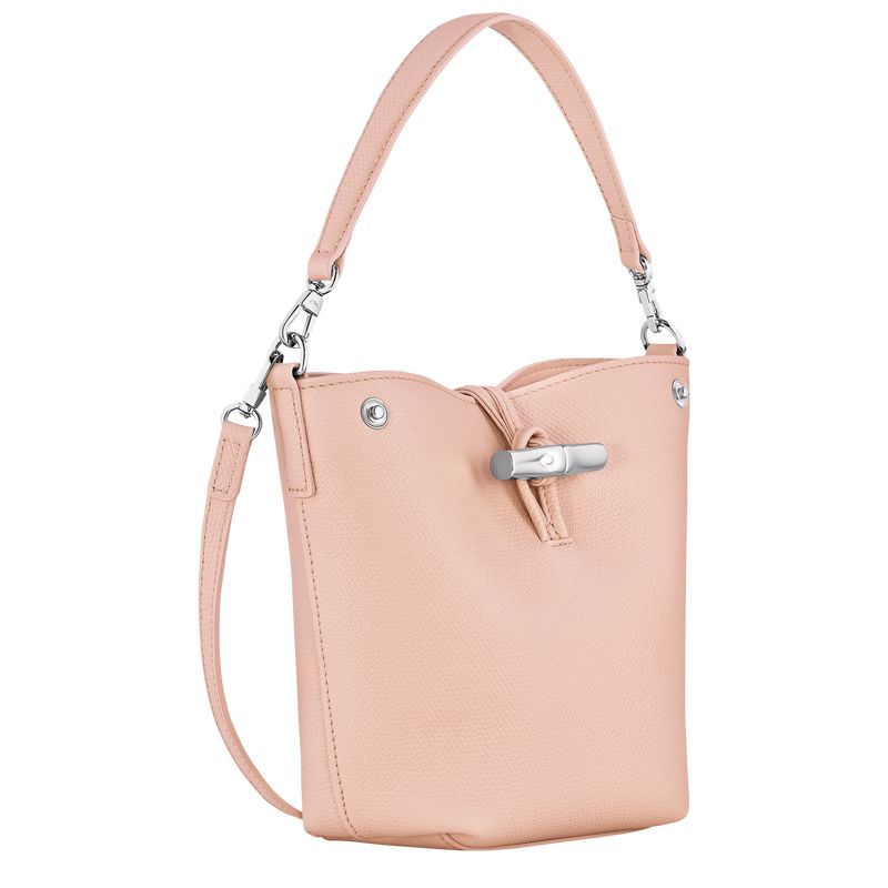 Women Longchamp Le Roseau Xs Bucket Bag Light Rose | Ireland-912ATUFOK