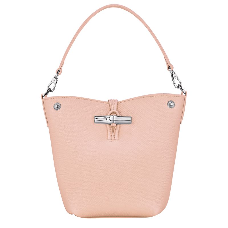 Women Longchamp Le Roseau Xs Bucket Bag Light Rose | Ireland-912ATUFOK