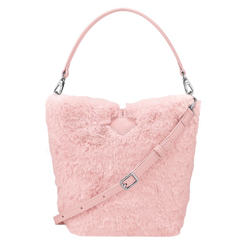 Women Longchamp Le Roseau Xs Bucket Bag Light Rose | Ireland-703VFASZW