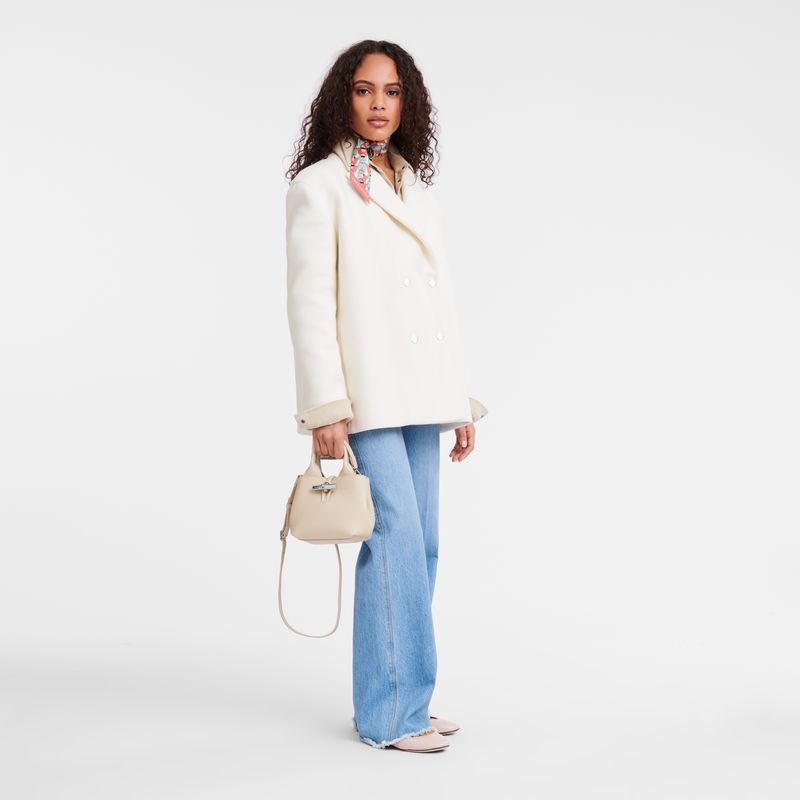 Women Longchamp Le Roseau Xs Handbag Beige | Ireland-754CZILVF