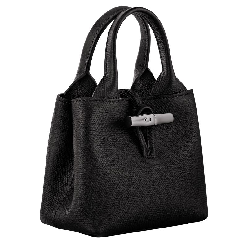 Women Longchamp Le Roseau Xs Handbag Black | Ireland-703UOSNAE