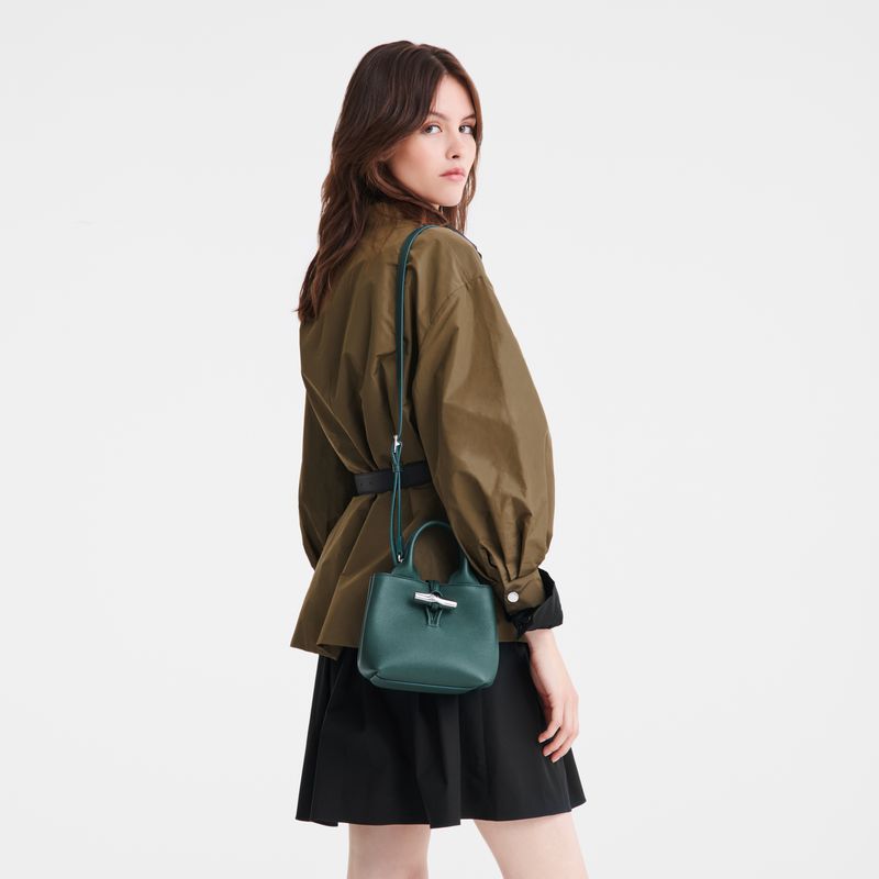Women Longchamp Le Roseau Xs Handbag Blue Green | Ireland-254BLTDOE