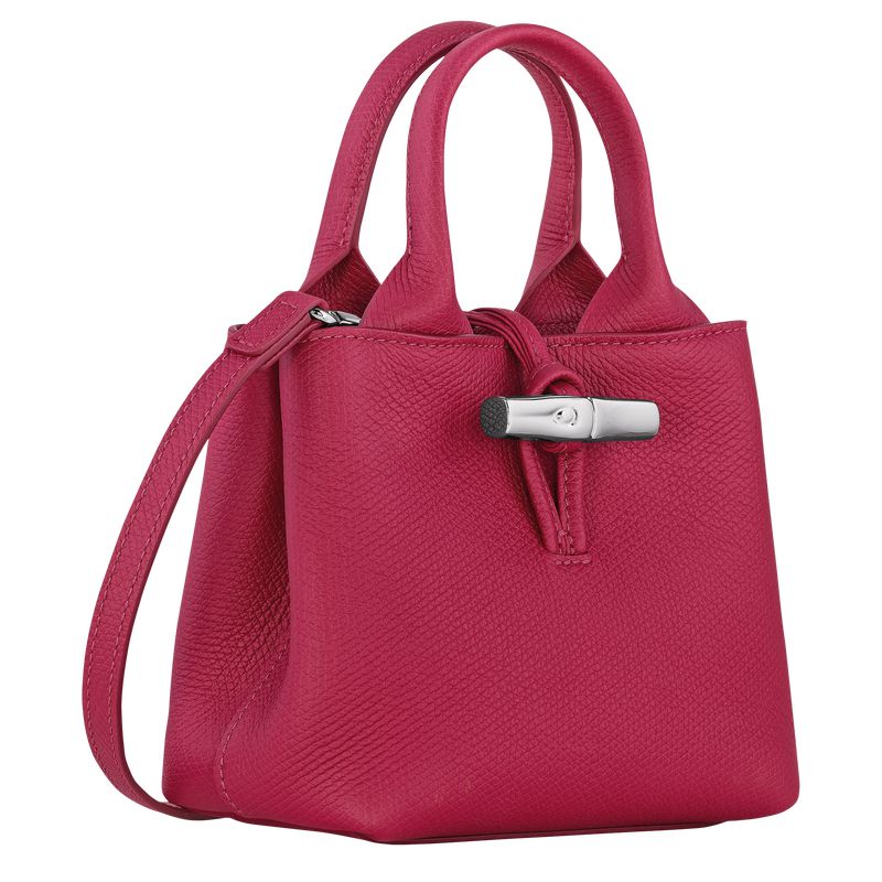 Women Longchamp Le Roseau Xs Handbag Dark Pink | Ireland-809RWYUTZ
