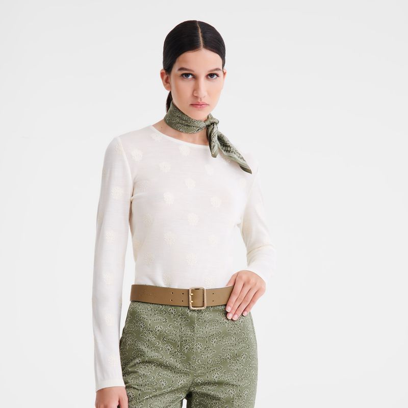 Women Longchamp Leather Belt Olive / Multicolor | Ireland-079BFGZIL