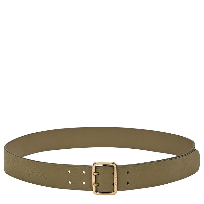 Women Longchamp Leather Belt Olive / Multicolor | Ireland-079BFGZIL