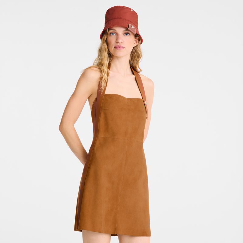 Women Longchamp Leather Dress Brown | Ireland-794TOWHAG