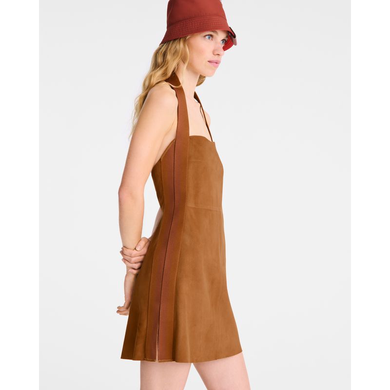 Women Longchamp Leather Dress Brown | Ireland-794TOWHAG