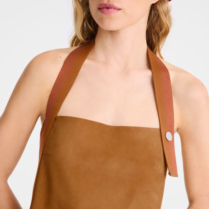 Women Longchamp Leather Dress Brown | Ireland-794TOWHAG