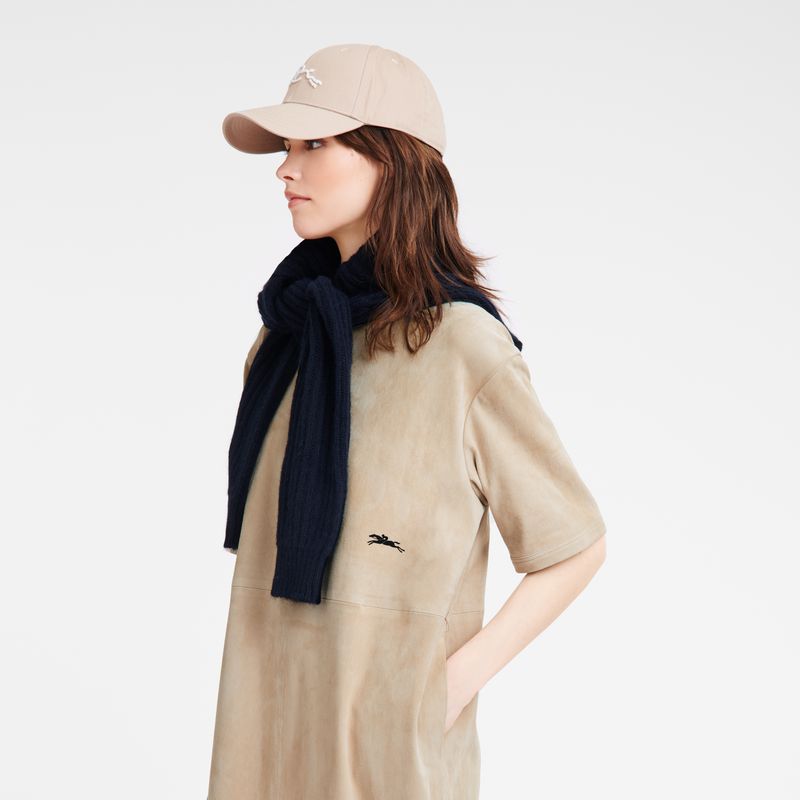 Women Longchamp Leather Long Dress Beige | Ireland-920OXJQCE