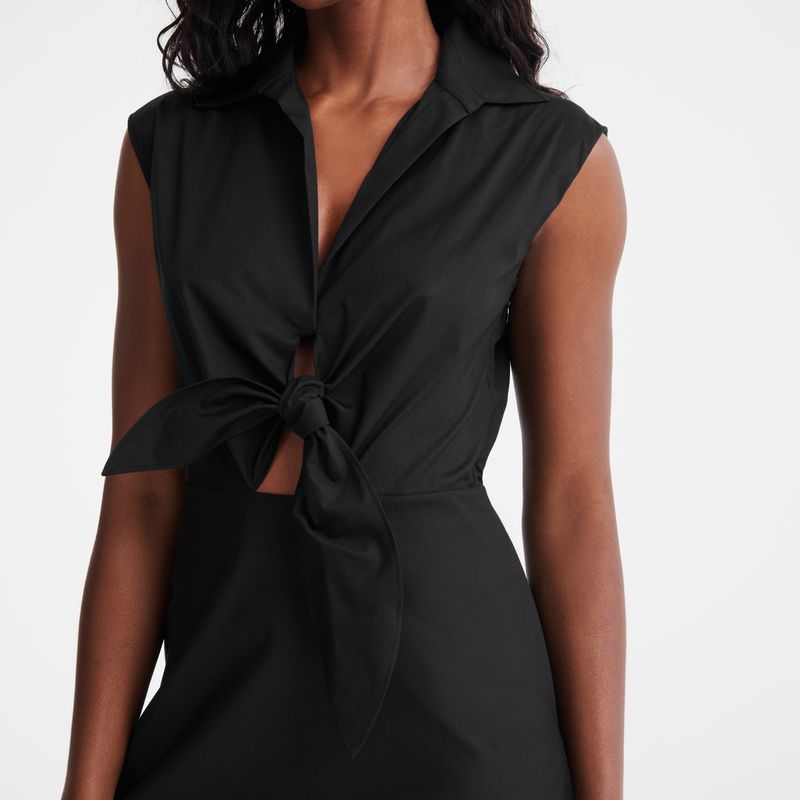 Women Longchamp Long Dress Black | Ireland-340GFEYLU