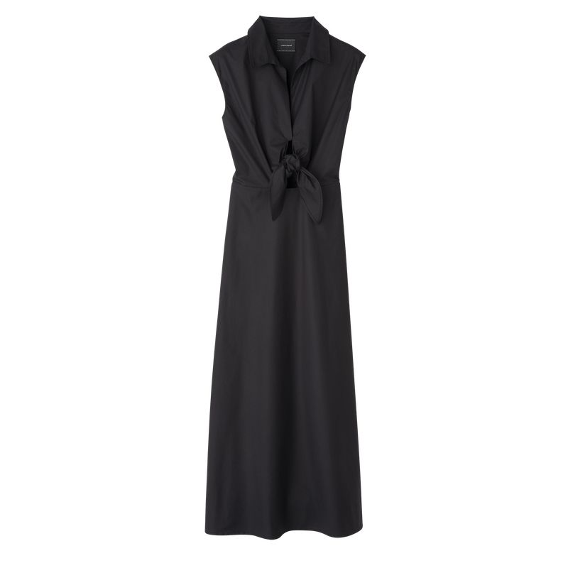 Women Longchamp Long Dress Black | Ireland-340GFEYLU