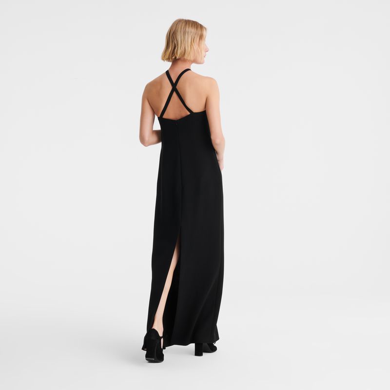Women Longchamp Long Dress Black | Ireland-275XZLJMW