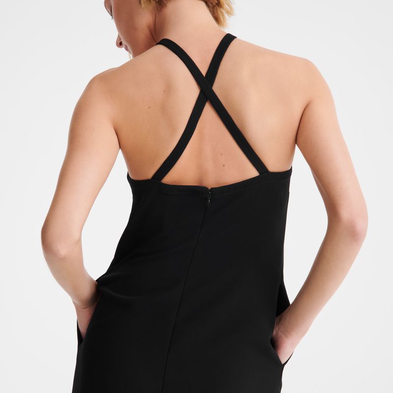 Women Longchamp Long Dress Black | Ireland-275XZLJMW