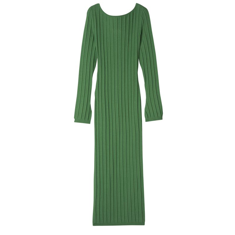 Women Longchamp Long Dress Green | Ireland-561KIDUMW