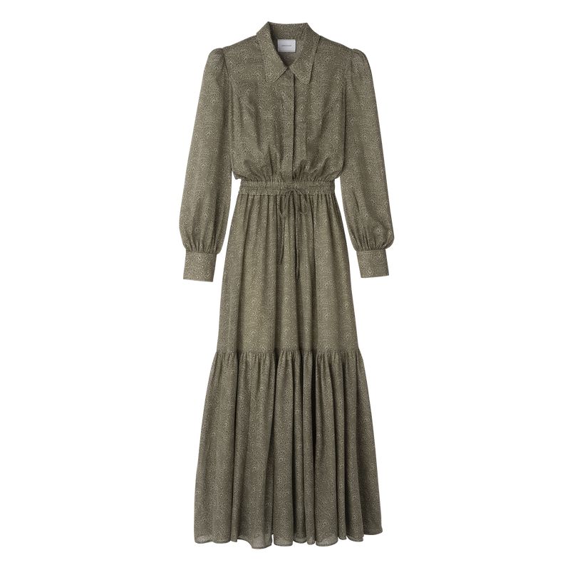 Women Longchamp Long Dress Green | Ireland-679AEBMZO