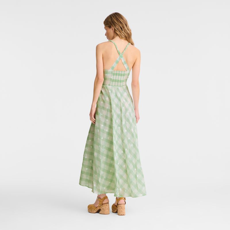 Women Longchamp Long Dress Light Turquoise Green | Ireland-290OSGJYZ
