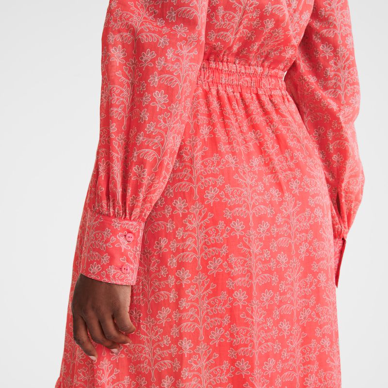Women Longchamp Long Dress Pink | Ireland-678HVWYCR