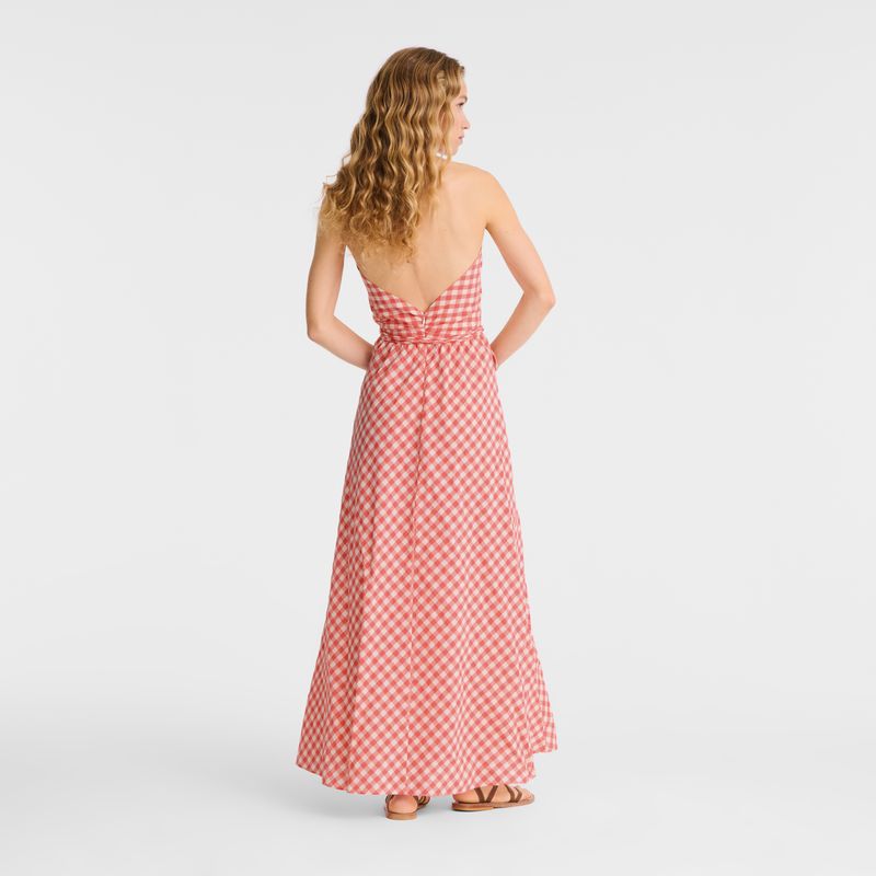 Women Longchamp Long Dress Pink | Ireland-106CDIYNV