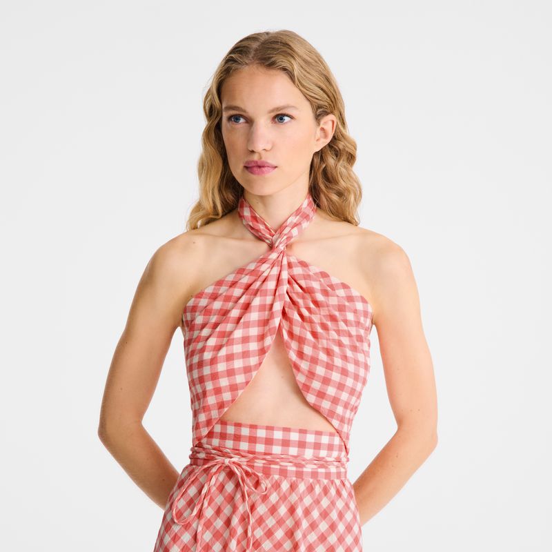 Women Longchamp Long Dress Pink | Ireland-106CDIYNV