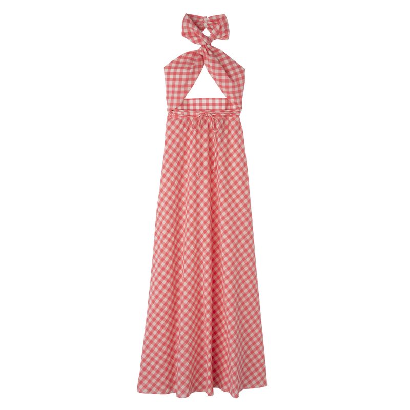Women Longchamp Long Dress Pink | Ireland-106CDIYNV