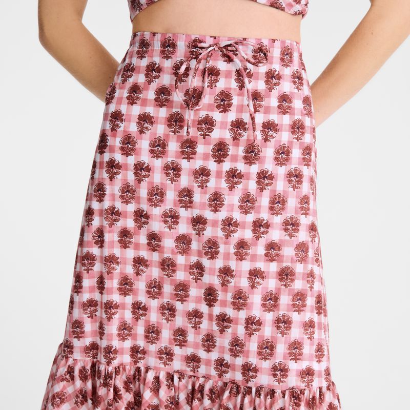 Women Longchamp Long Skirts Pink | Ireland-597SBYKQR